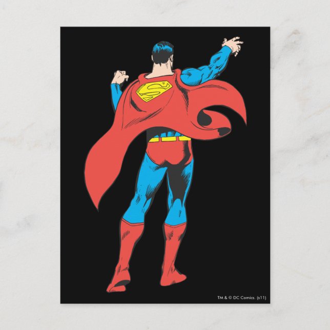 Superman From Behind Postcard (Front)