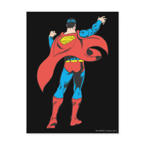 Superman From Behind Postcard