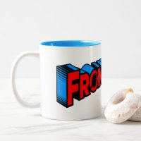 superman front liner thank you Two-Tone coffee mug