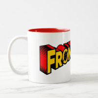 superman front liner thank you Two-Tone coffee mug
