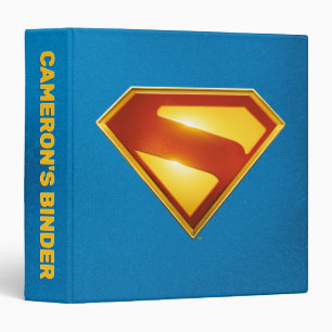 Superman Golden S Shield Brilliance 3 Ring Binder