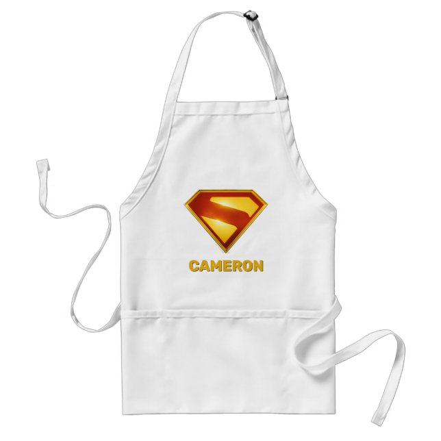 Superman Golden S Shield Brilliance Adult Apron (Front)