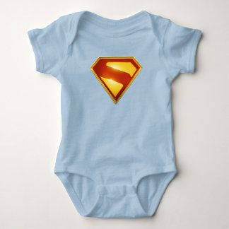 Superman Golden S Shield Brilliance Baby Bodysuit