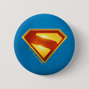 Superman Golden S Shield Brilliance Button