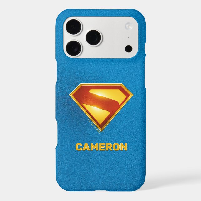 Superman Golden S Shield Brilliance Case-Mate iPhone Case (Back)