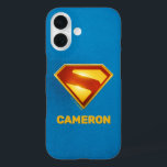 Superman Golden S Shield Brilliance iPhone 16 Case<br><div class="desc">Shine bright with the legendary symbol of hope! This stunning design features the iconic Superman “S” shield rendered in radiant gold and deep crimson, glowing with heroic intensity against a bold blue background. The sleek metallic finish and rich color gradients give this emblem a powerful, modern edge—perfect for fans who...</div>