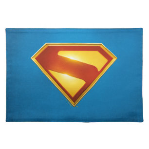 Superman Golden S Shield Brilliance Cloth Placemat