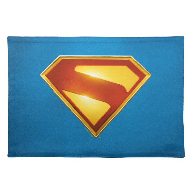 Superman Golden S Shield Brilliance Cloth Placemat (Front)