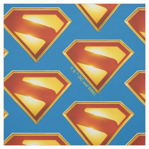 Superman Golden S Shield Brilliance Fabric