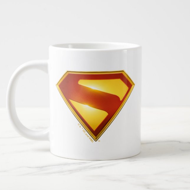 Superman Golden S Shield Brilliance Giant Coffee Mug (Left)