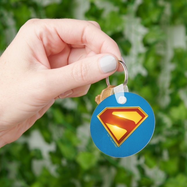 Superman Golden S Shield Brilliance Keychain (Hand)