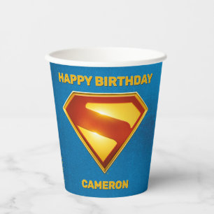 Superman Golden S Shield Brilliance Paper Cups