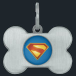 Superman Golden S Shield Brilliance Pet ID Tag<br><div class="desc">Shine bright with the legendary symbol of hope! This stunning design features the iconic Superman “S” shield rendered in radiant gold and deep crimson, glowing with heroic intensity against a bold blue background. The sleek metallic finish and rich color gradients give this emblem a powerful, modern edge—perfect for fans who...</div>