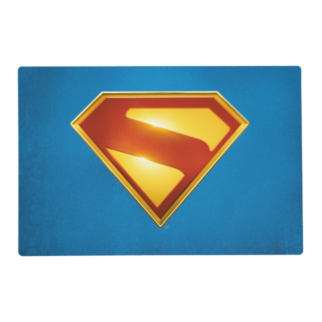 Superman Golden S Shield Brilliance Placemat (Front)