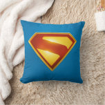 Superman Golden S Shield Brilliance Throw Pillow