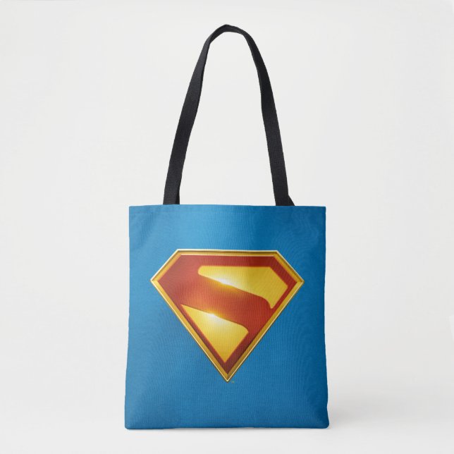 Superman Golden S Shield Brilliance Tote Bag (Front)