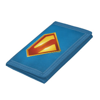 Superman Golden S Shield Brilliance Trifold Wallet