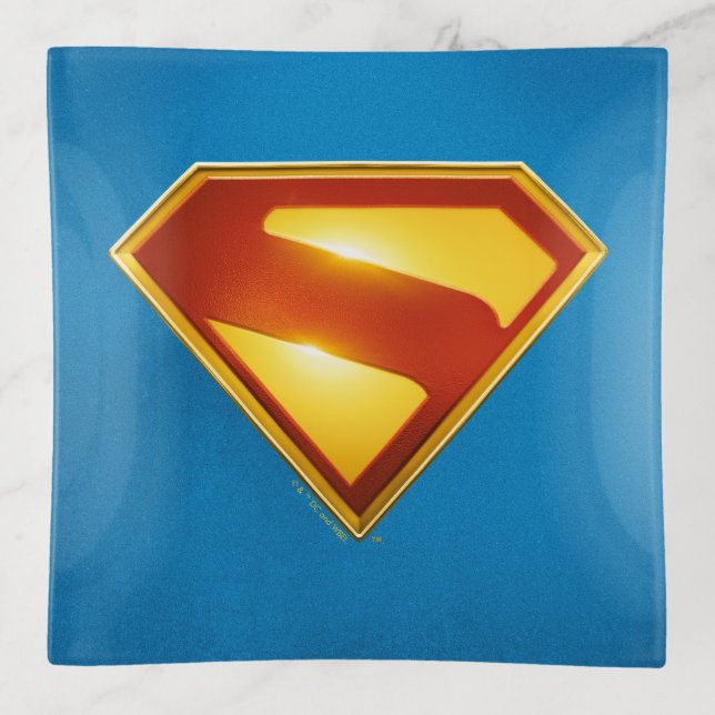 Superman Golden S Shield Brilliance Trinket Tray (Front)