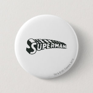 Superman   Grunge Letters Logo Pinback Button