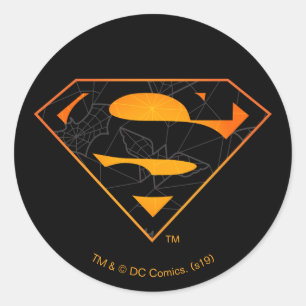 Superman Halloween Inspired Logo Classic Round Sticker
