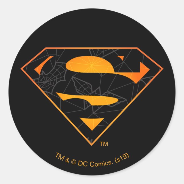 Superman | Halloween Inspired Logo Classic Round Sticker (Front)