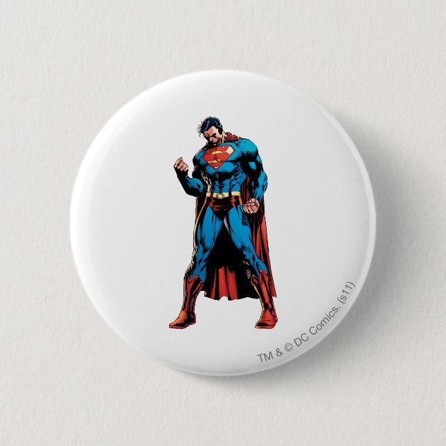 Superman  - Hand in fist Pinback Button (Front)