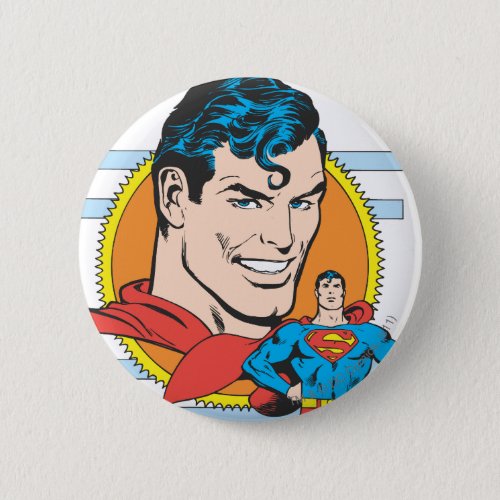Superman Head Shot Pinback Button