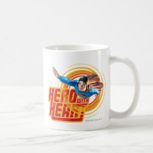 Superman Hero with Heart Coffee Mug