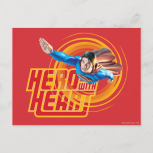 Superman Hero with Heart Postcard