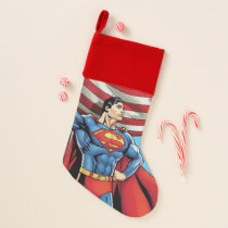 Superman Holding US Flag Christmas Stocking