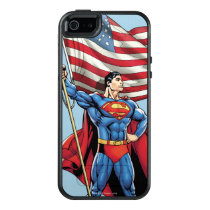 Superman Holding US Flag OtterBox iPhone 5/5s/SE Case
