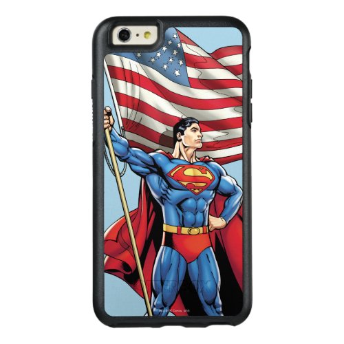 Superman Holding US Flag OtterBox iPhone 66s Plus Case