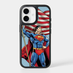Superman Holding US Flag iPhone 17 Case