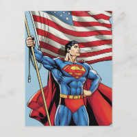 Superman Holding US Flag