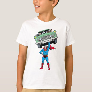 Superman holds a car T-Shirt