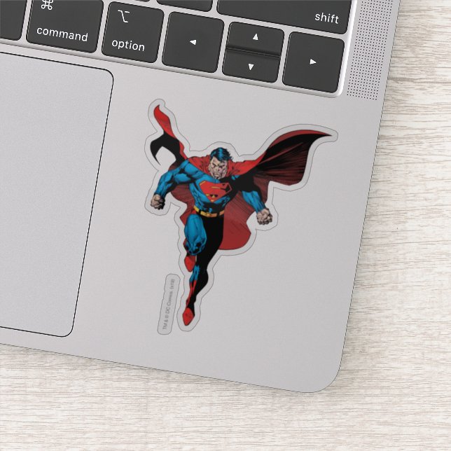 Superman Hovering - Comic Style Sticker (Detail)
