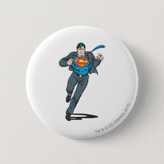 Superman in Business Garb Pinback Button (Front)