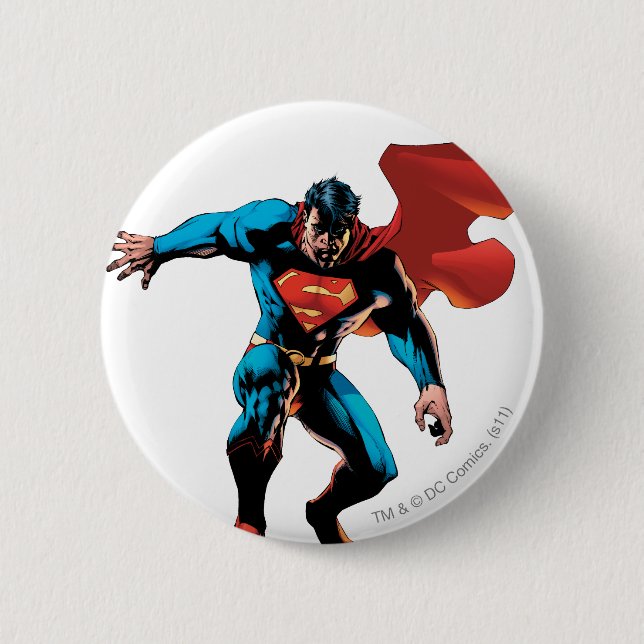 Superman in Shadow Pinback Button (Front)