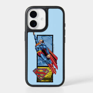 Superman jumps up with logo iPhone 17 case