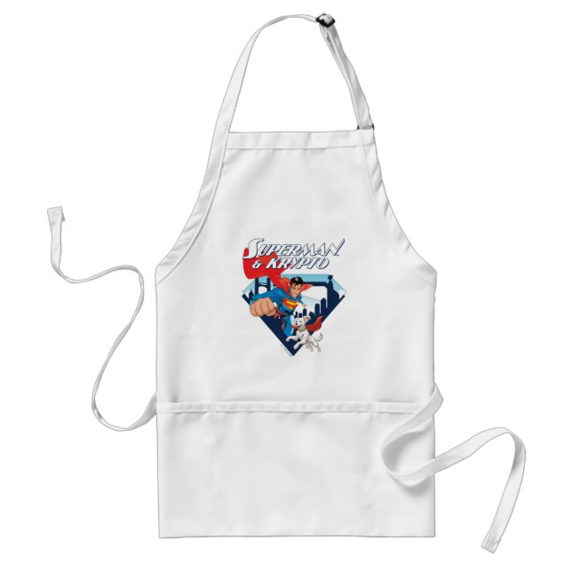 Superman & Krypto Soar Adult Apron (Front)