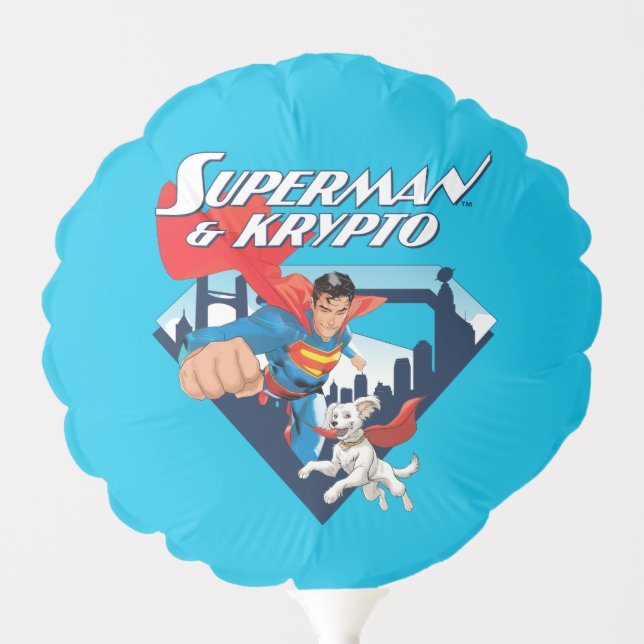 Superman & Krypto Soar Balloon (Front)