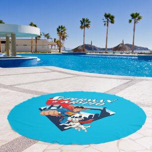 Superman & Krypto Soar Beach Towel