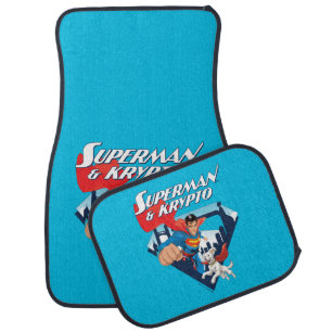 Superman & Krypto Soar Car Floor Mat