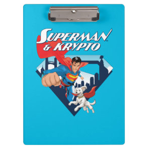 Superman & Krypto Soar Clipboard