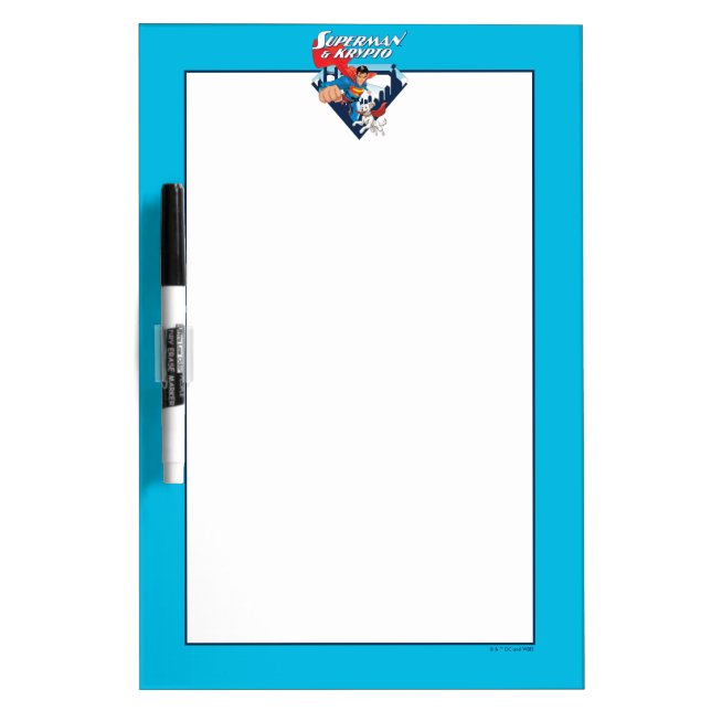 Superman & Krypto Soar Dry Erase Board (Front)