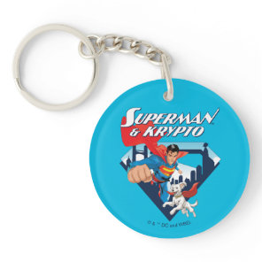 Superman & Krypto Soar Keychain