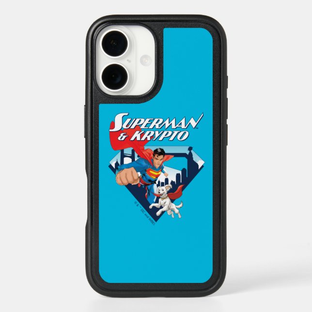 Superman & Krypto Soar Otterbox iPhone Case (Back)