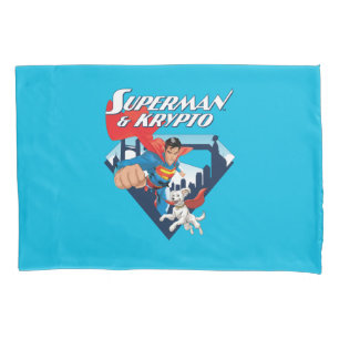 Superman & Krypto Soar Pillow Case