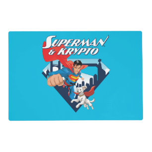 Superman & Krypto Soar Placemat