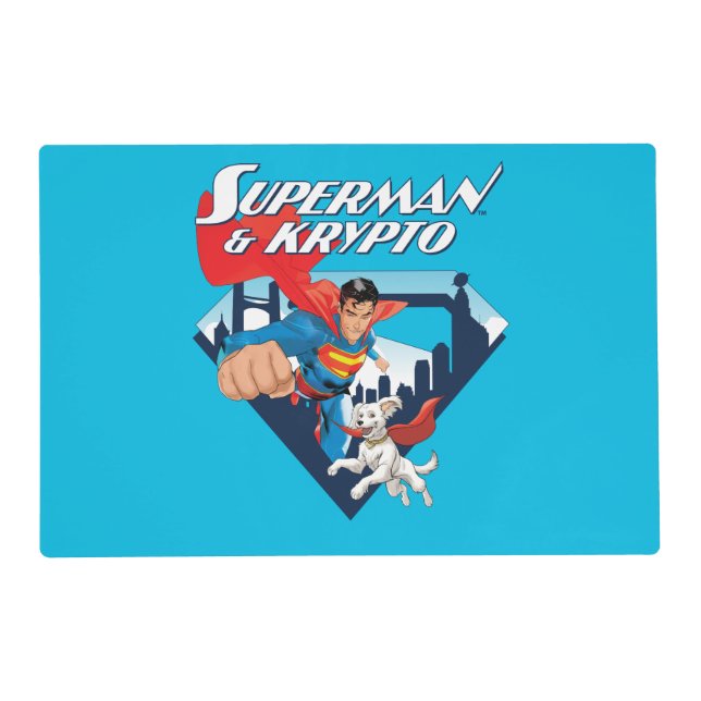 Superman & Krypto Soar Placemat (Front)